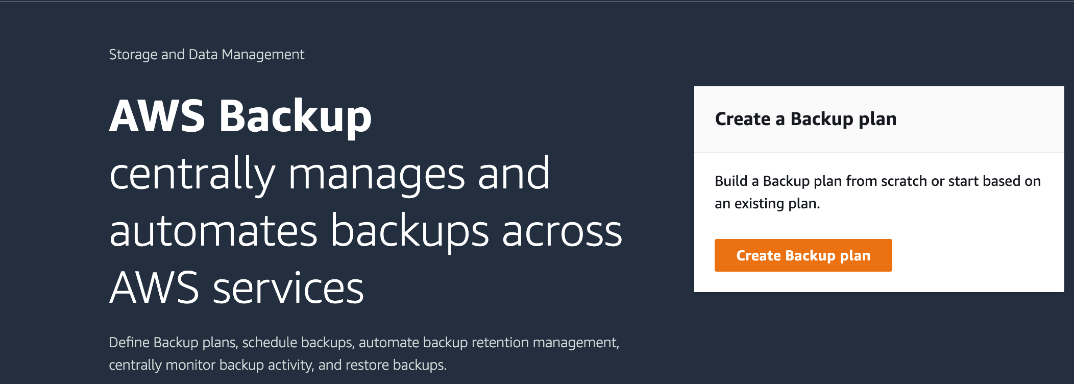 AWS Backup for S3