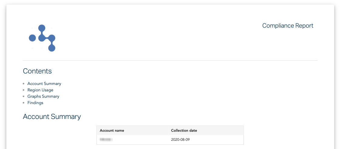 AWS Compliance Report Header