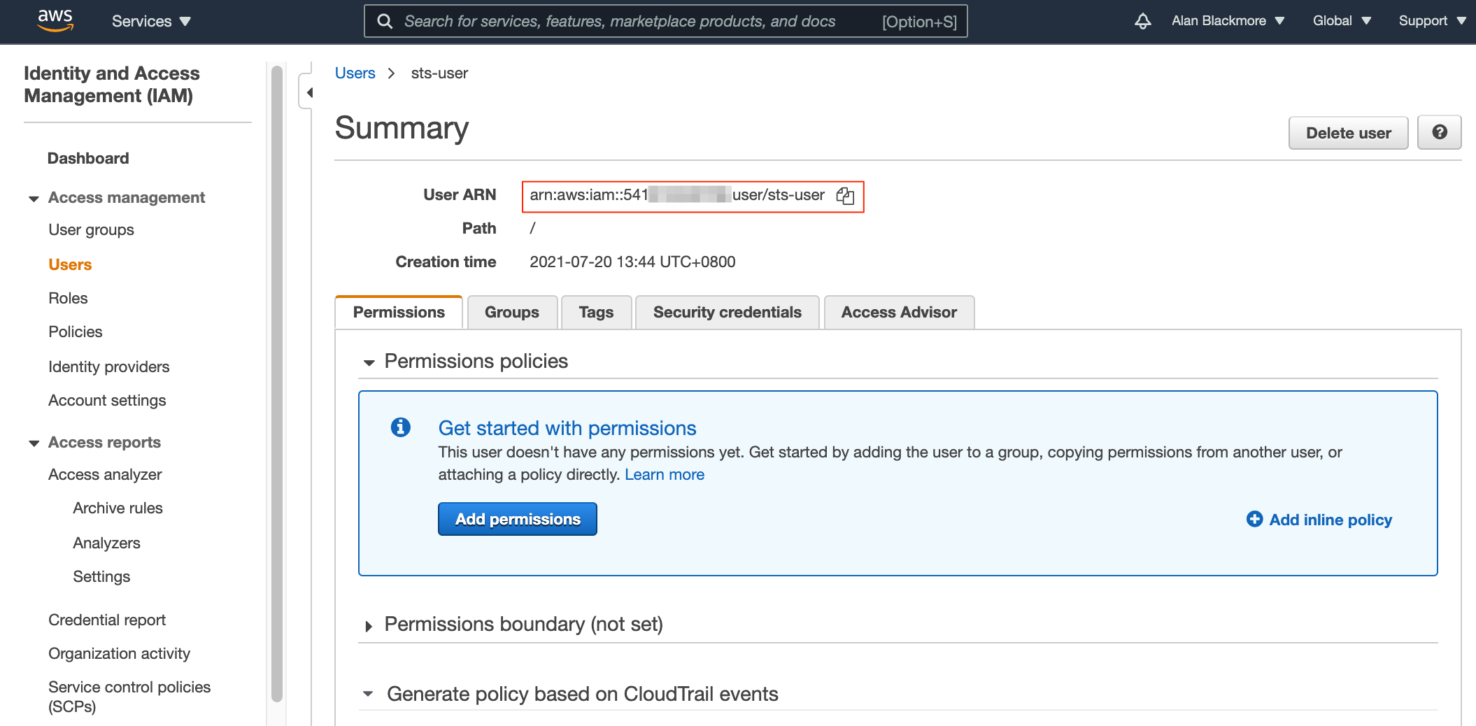 What is aws security token service sts 