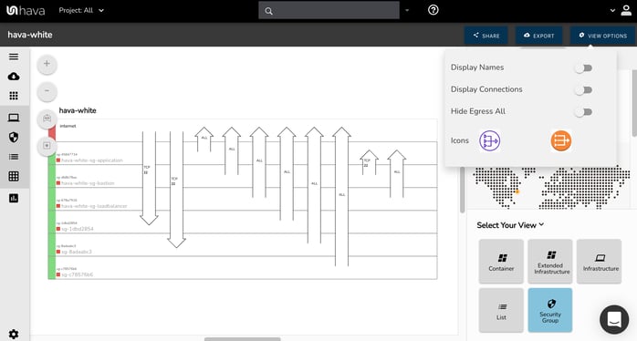 AWS_Security_view_show_all_rules