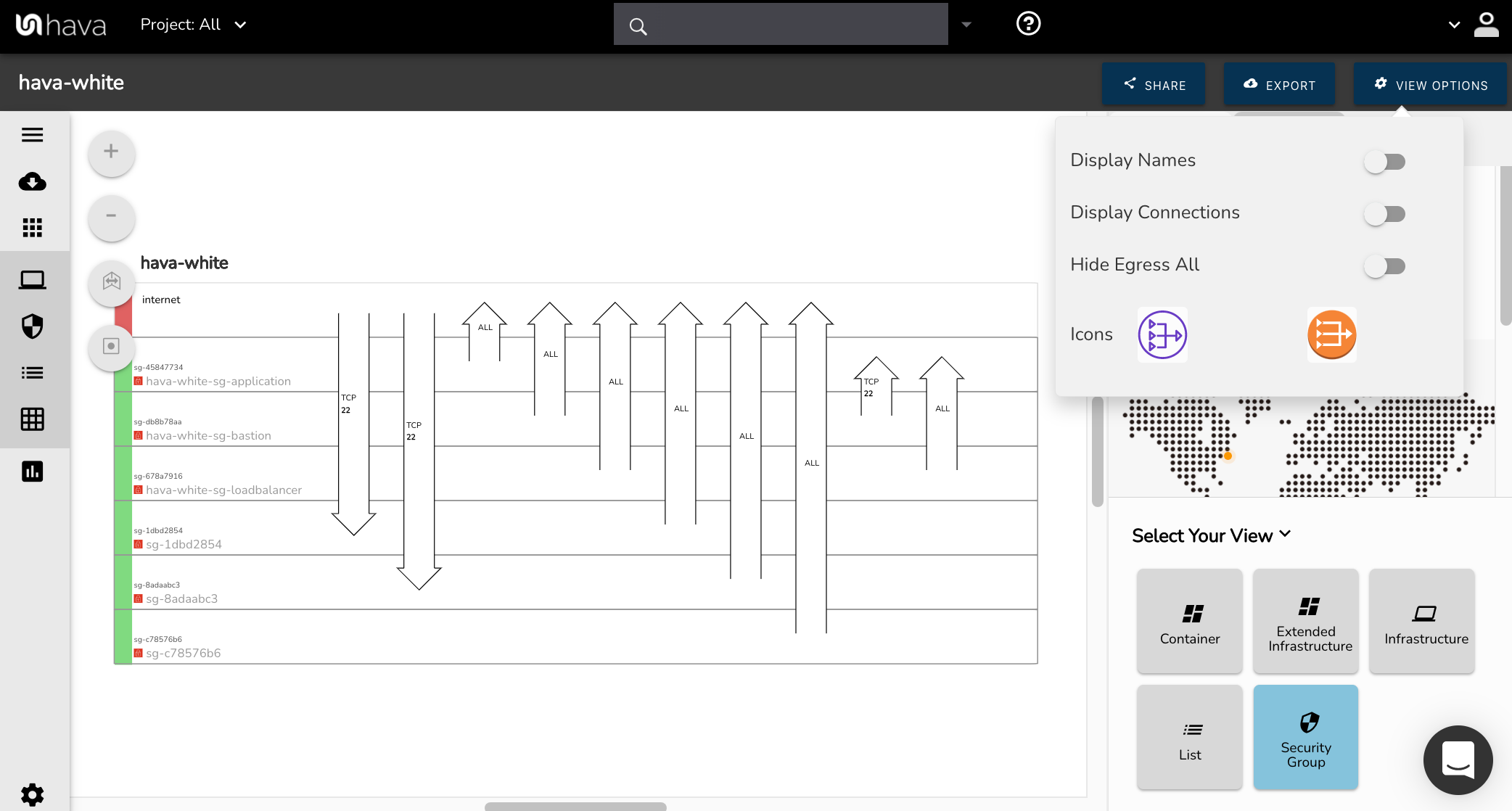 AWS_Security_view_show_all_rules