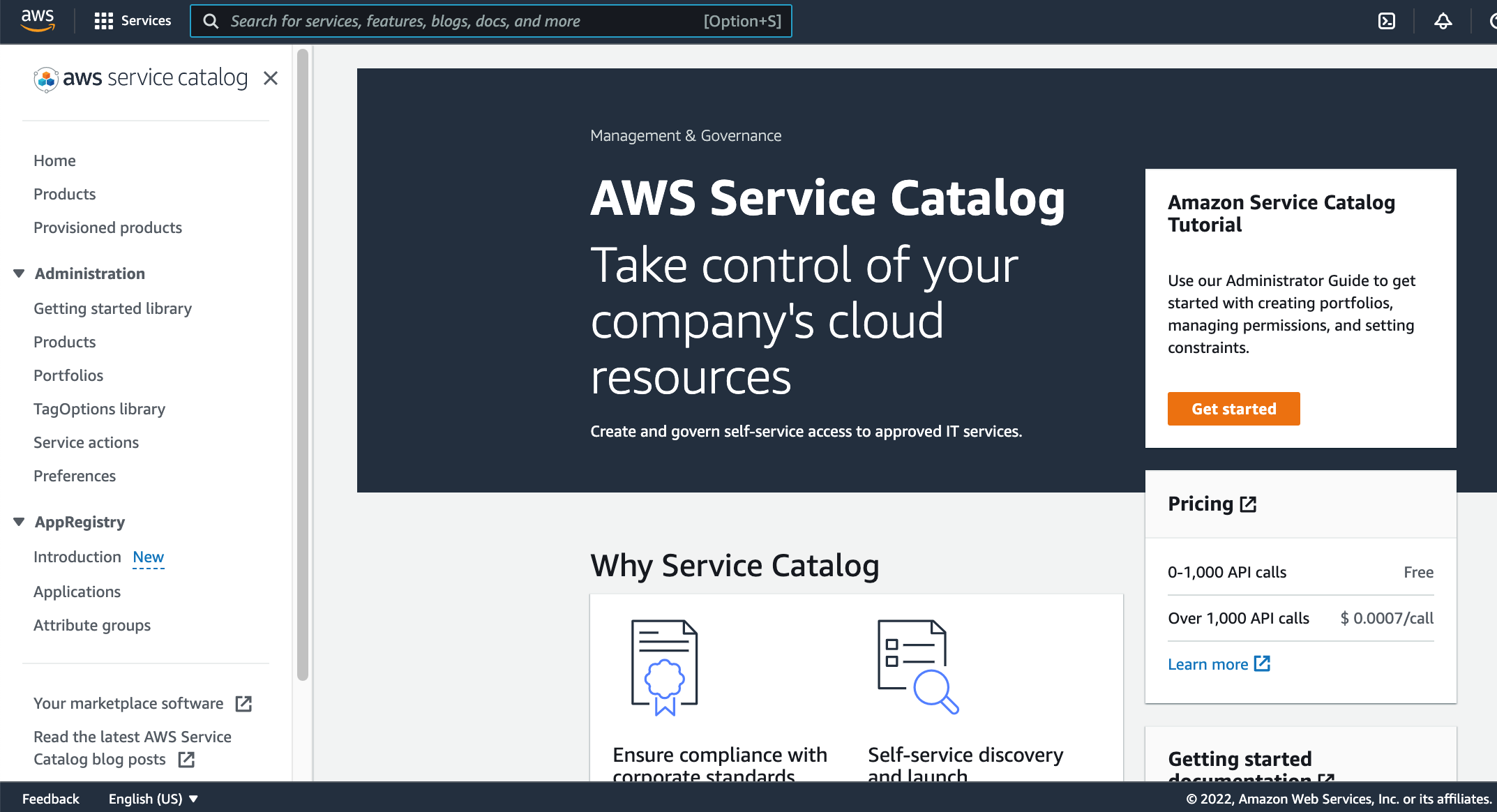 AWS_Service_Catalog_Home