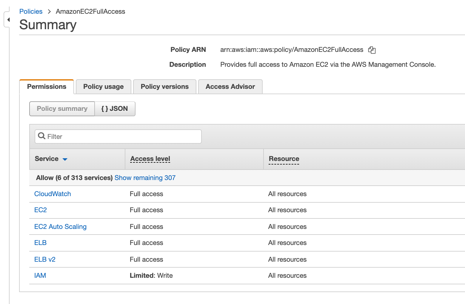IAM_Policy_Summary