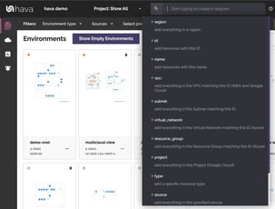 Create custom cloud architecture diagrams from custom search syntax