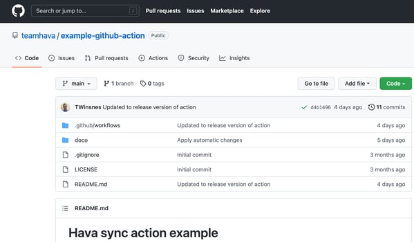 example-github-action