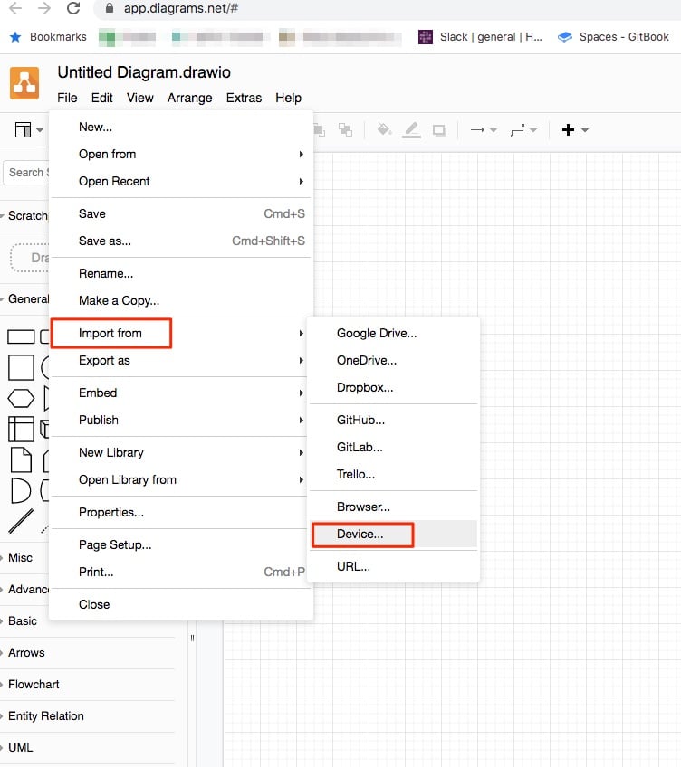 Import your hava.io network topology diagram